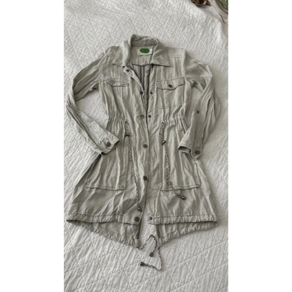 Anthropologie Utility Anorak Parka Twilight Jacket Drawstring Waist Small